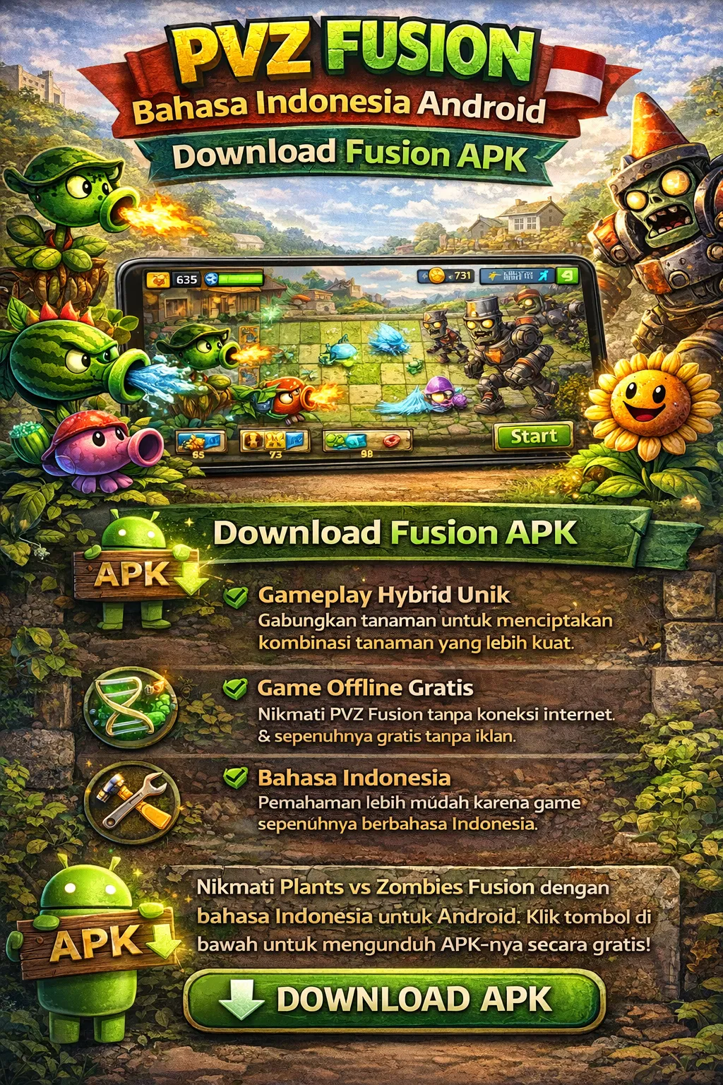 PVZ Fusion Bahasa Indonesia